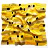 Kép 1/2 - Mystyle aranysárga árnyalatú szatén selyemkendő 