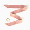 Kép 1/3 - Skinny  vékony pasztell rózsaszín selyemszalag