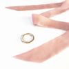 Kép 2/3 - Skinny  vékony pasztell rózsaszín selyemszalag