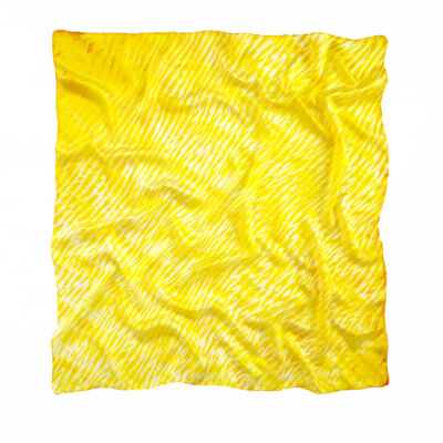 Napsárga shibori selyemkendő