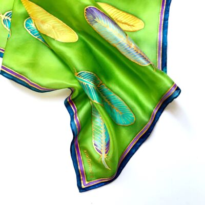 Volare ragyogó zöld selyemkendő
